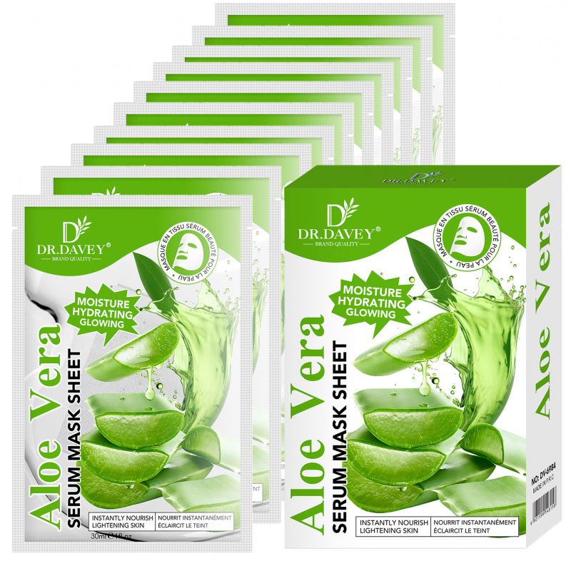Aloe Vera Pot - Aloe Vera Serum Gesichtsmaskenblatt Gesichtspflege Feuchtigkeitsspendend