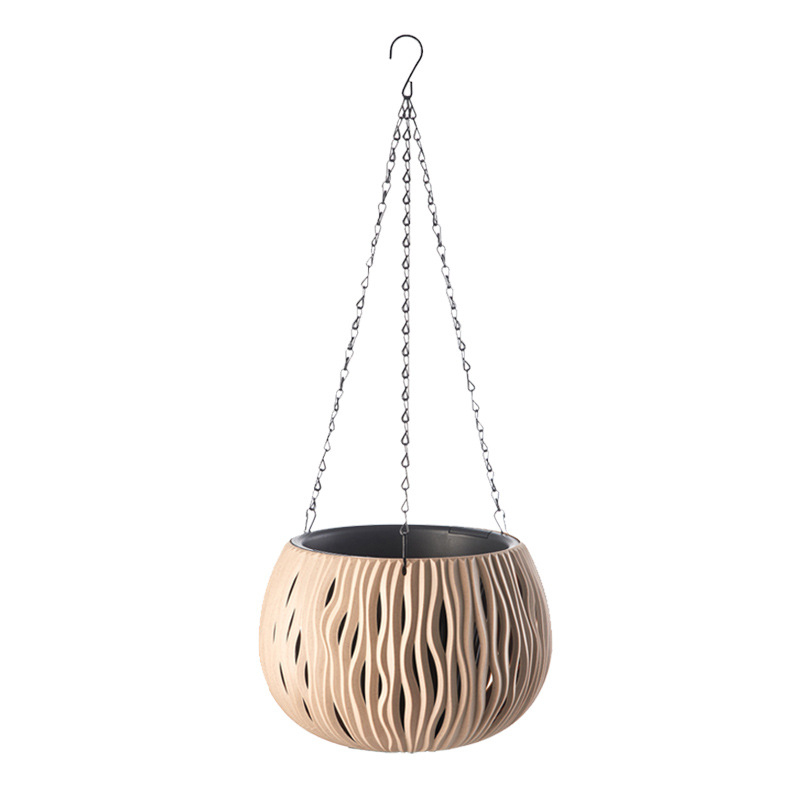 Spider Plant Hanging - Verstärkter Kunststoff-Rattan-Imitat Hängepflanzentopf Einzigartiger Hängekorb für