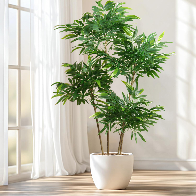 Ficus Lyrata Tree - 80-180cm große künstliche Bambusblätter, künstliche Palmen,