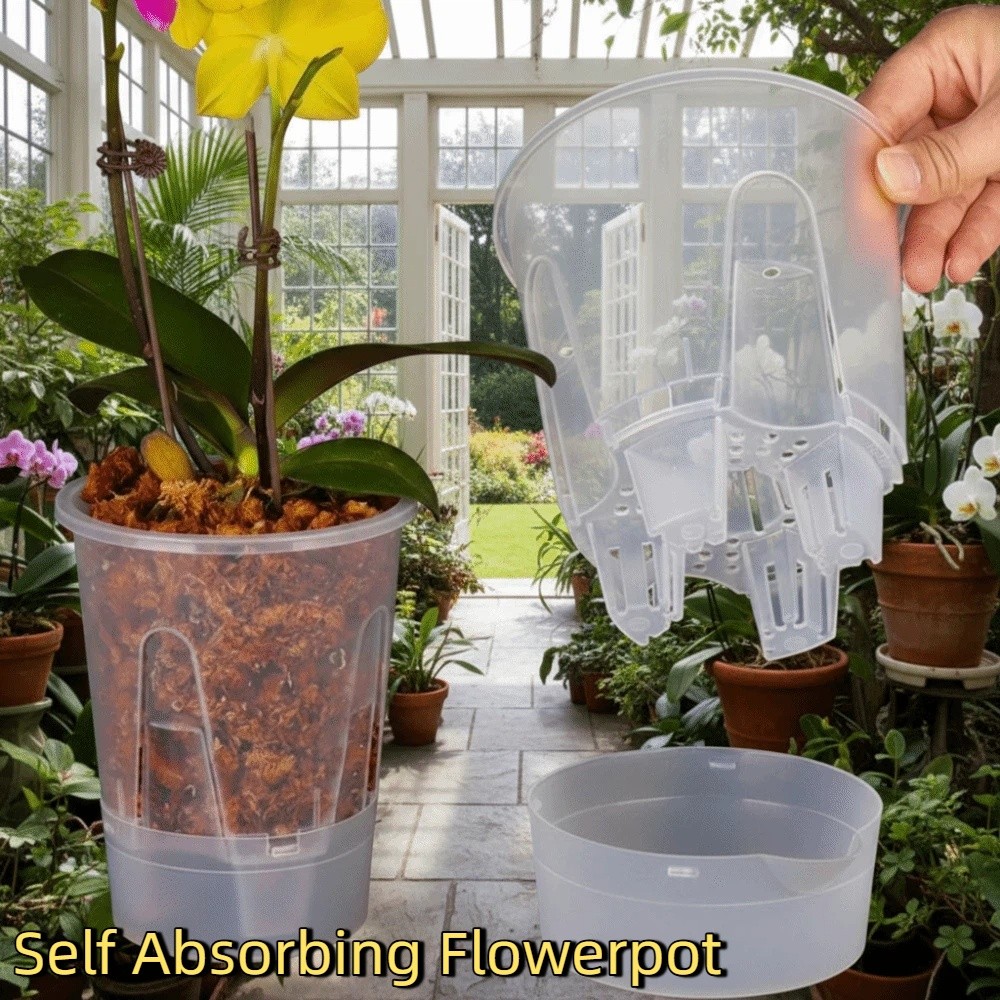 Aloe Vera Pot - Selbstabsorbierender Kunststoff-Blumentopf mit Wasserspeicher, Verdickter Hydrokultur-Blumentopf