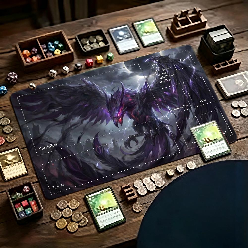 Tradescantia Purple - Dunkelviolette Phoenix-Spielmatte TCG-Kartenspielmatte Große Mausunterlage Rutschfeste