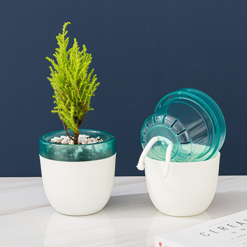 Aloe Vera Pot - Automatischer Wasseraufnahme-Lazy-Blumentopf, bewässerungsfreier Harz-Kunststoff für saftige