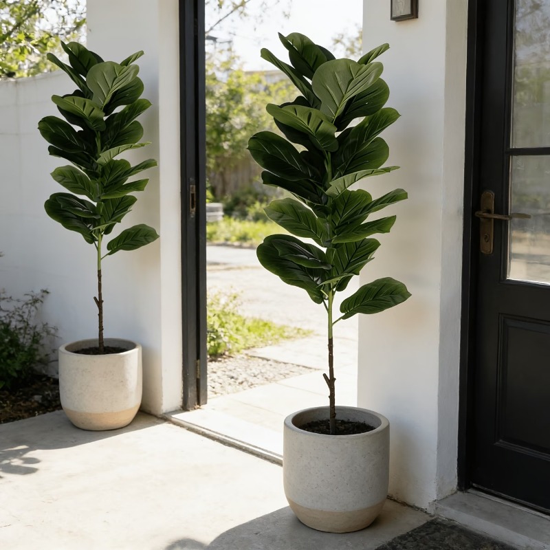 Ficus Lyrata Tree - 1 Stück 100cm Künstlicher Ficus Lyrata