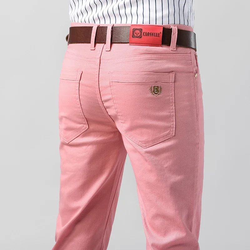 Aglaonema Red - 5-farbige bunte Denim-Stretch-Stretch-Jeans für Herren, elastisch,