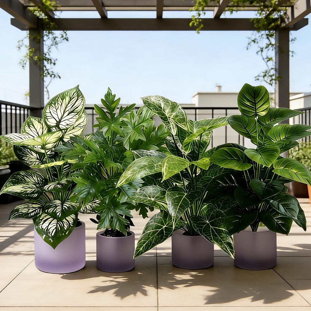 4-teiliges Set Künstliche Pfla – Dracaena Marginata Bewertung und Preis