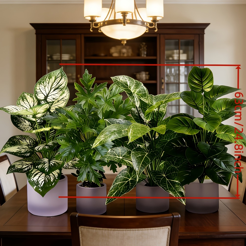 4-teiliges Set Künstliche Pfla – Dracaena Marginata Bewertung und Preis